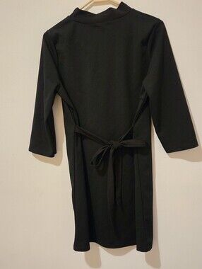 Nasty Gal Black Mock Neck Tunic Short Dress